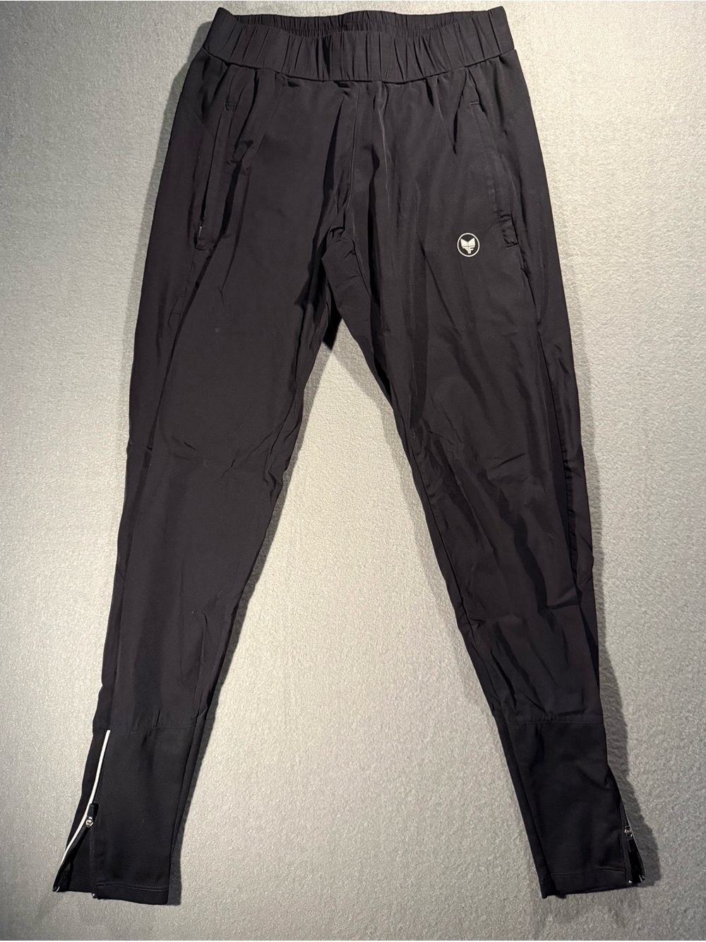 Women's Black Track Joggers with Zip Ankles